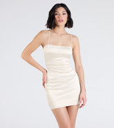 Toast To Forever Bodycon Satin Mini Dress